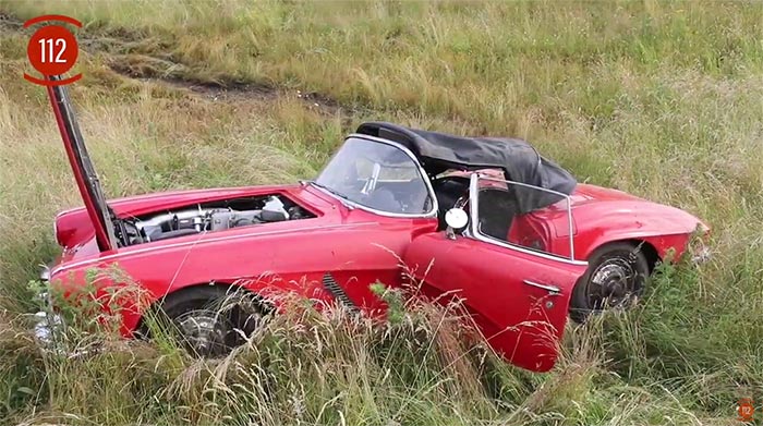 [ACCIDENT] Aftermath of a 1962 Corvette Roll-Over Crash in Europe