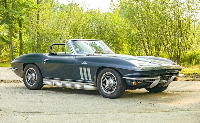 Corvettes for Sale: 1966 Corvette 427 Convertible with Racing History Offered on Bring A Trailer