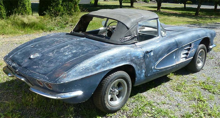 Corvettes for Sale: 1961 Corvette Project Can Be Restored As Buyer Sees Fit