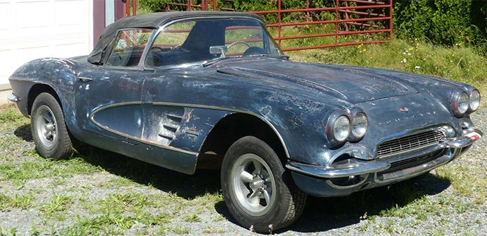 Corvettes for Sale: 1961 Corvette Project Can Be Restored As Buyer Sees Fit