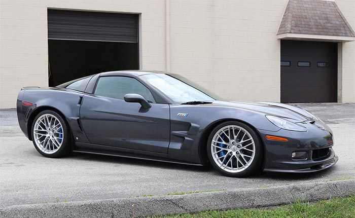 Corvettes for Sale: Jeff Gordon's Cyber Gray Corvette ZR1 with 835 Miles