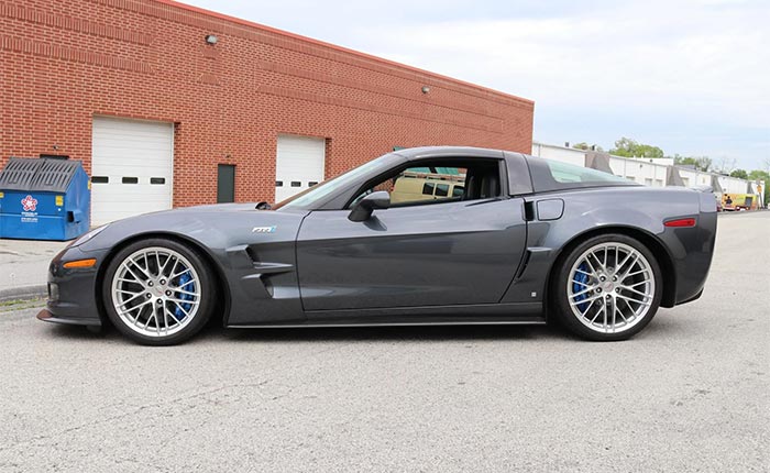 Corvettes for Sale: Jeff Gordon's Cyber Gray Corvette ZR1 with 835 Miles