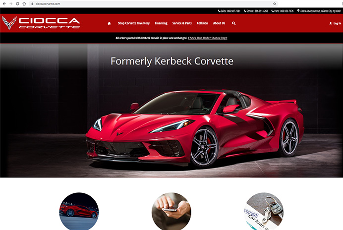 Ciocca Corvette Launches New Website to Replace Kerbeck.com