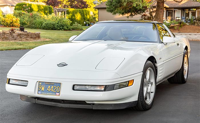 Corvettes for Sale: Arctic White 1994 Corvette ZR-1 on Bring A Trailer