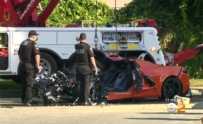 [ACCIDENT] Police Investigating the Deadly Crash of a C8 Corvette Convertible in California