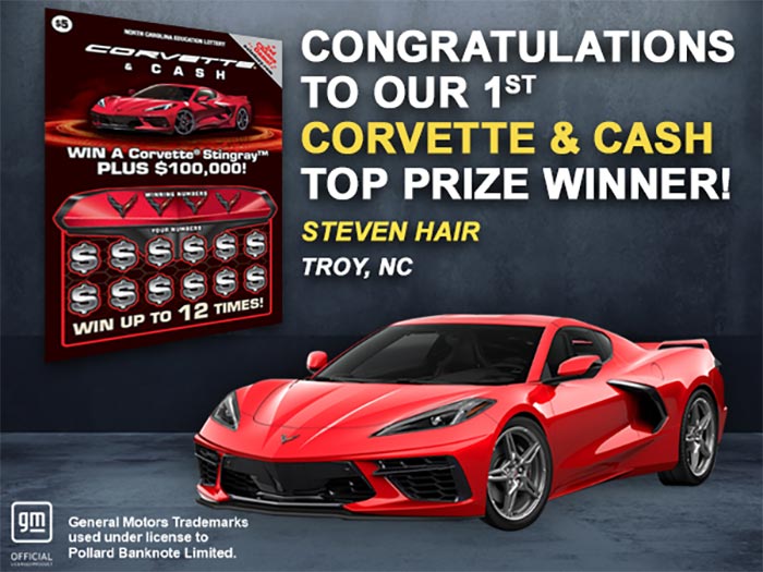 Man Wins a New Corvette and $100,000 From the North Carolina Lottery on His 66th Birthday
