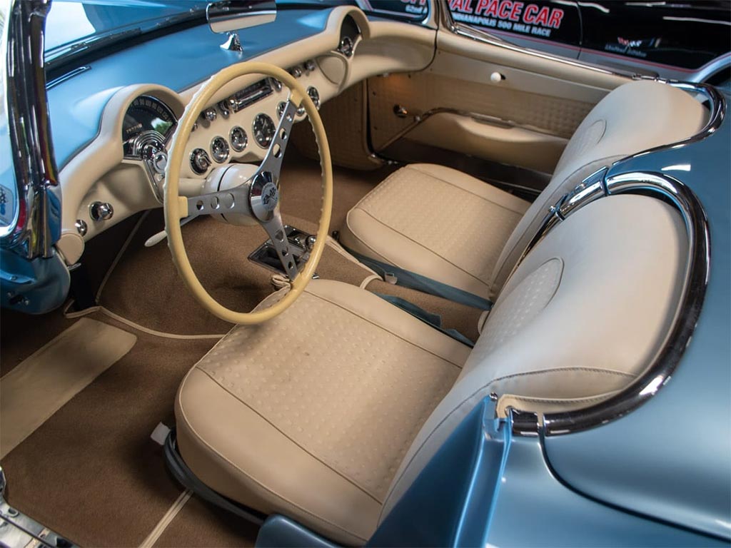 1956 Arctic Blue Corvette Convertible