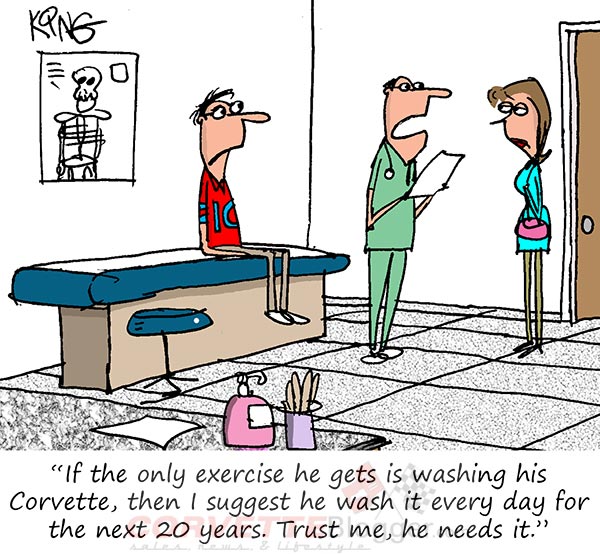 Saturday Morning Corvette Comic: The Corvette Owner's Workout System