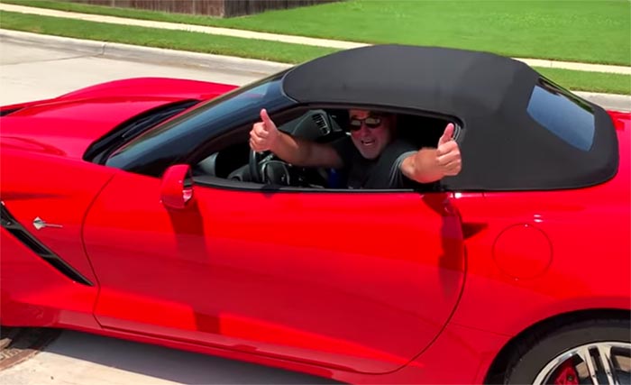 [VIDEO] First Time Corvette Buyer is Very Excited to Own a Torch Red C7 Convertible