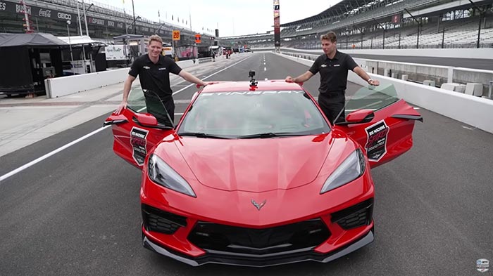 [VIDEO] IndyCar Drivers Take the C8 Corvette Pace Car for a Spin at the IMS Road Course