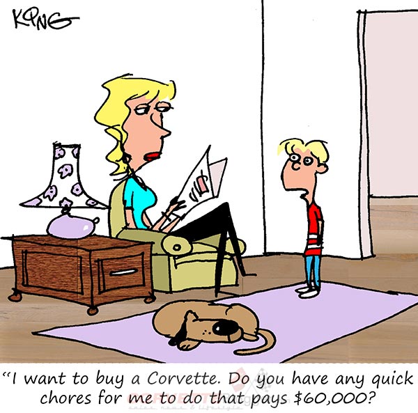 Saturday Morning Corvette Comic: Looking for a Job that Pays