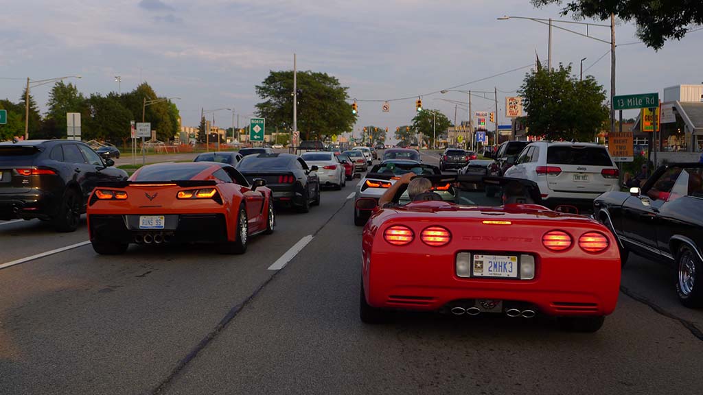 2021 Corvettes on Woodward