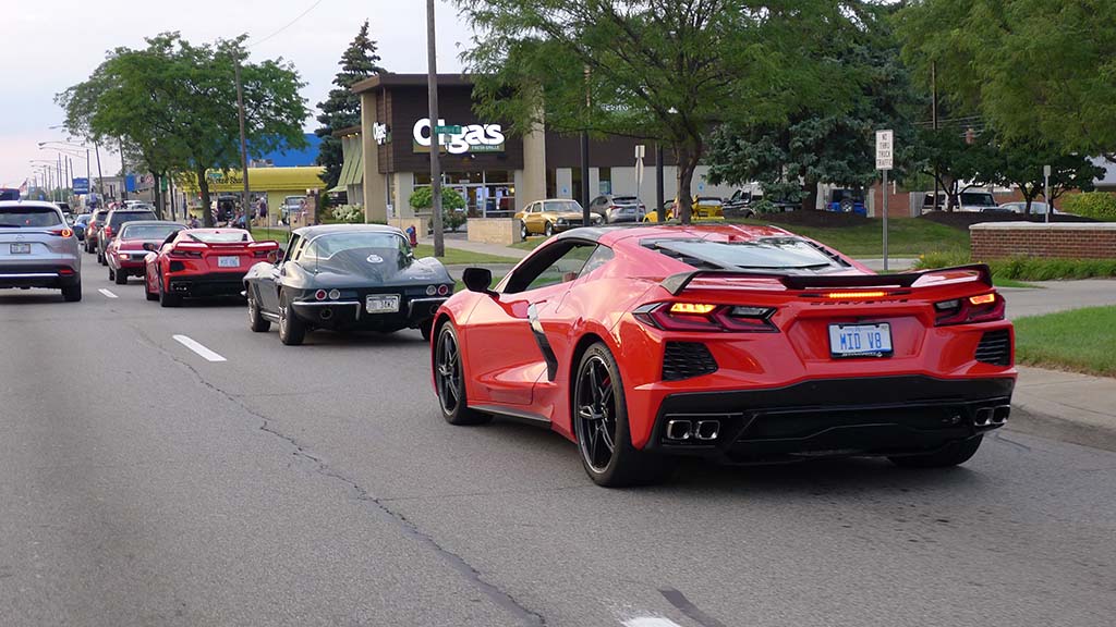 2021 Corvettes on Woodward