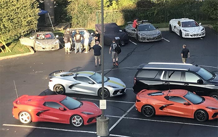 [SPIED] More Hotel Parking Lot Action with the Corvette Engineering Team and C8 Z06 Mules