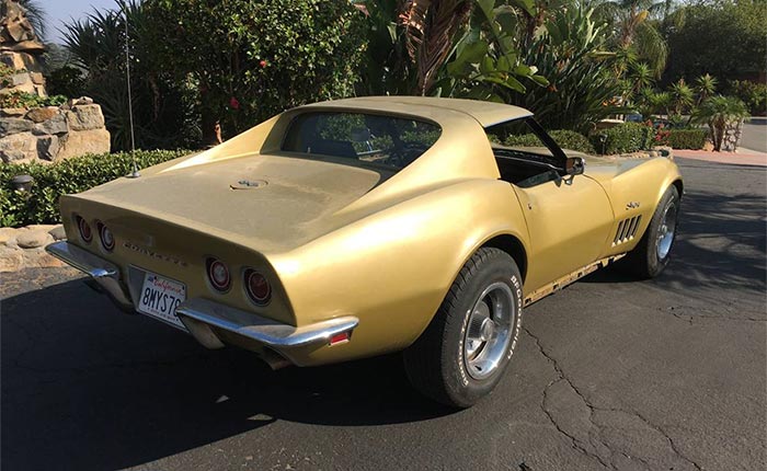 Corvette for Sale: 1969 Corvette Barn Find Project in Southern California