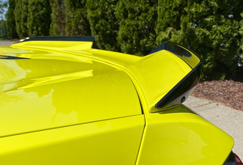 First Look at the Level 2 Spoiler on the 2023 Corvette Z06