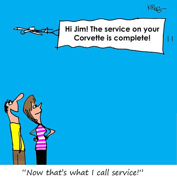 Saturday Morning Corvette Comic: Does Your Dealer Provide Great Service?