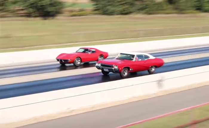 [VIDEO] 1970 Corvette 454 vs 1968 Buick GS 400 in Stock Muscle Car Drag Race