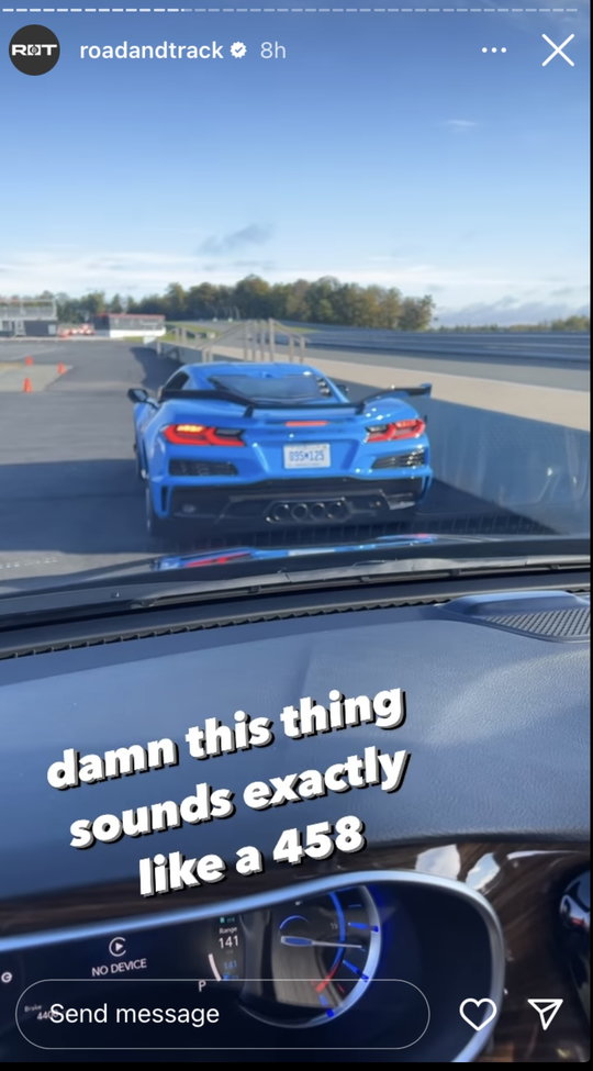 [PICS] 2023 Corvette Z06 Beting Tested by Road and Track for PCOTY