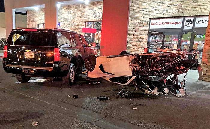 [ACCIDENT] C8 Corvette Lies Upside Down Following Street Race and Crash in Las Vegas