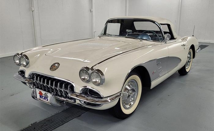 1958 White / Blue Convertible
