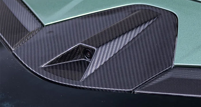 Carbon Fiber Rear View Camera Cover for C8 Corvette