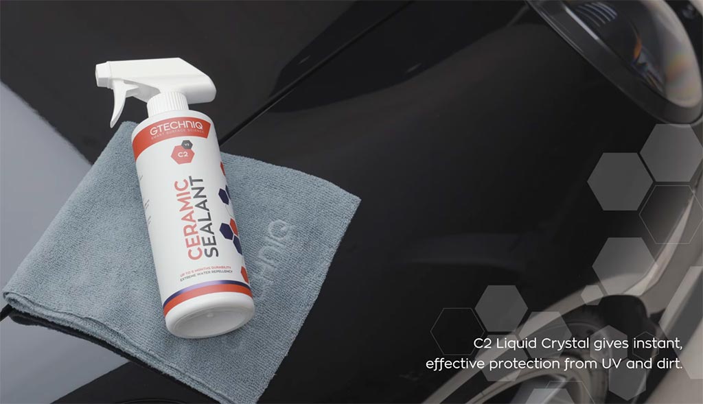 Spray-On C2 Ceramic Sealant from GTECHNIQ Offers Extreme Water Repellency and Protects from UV Rays