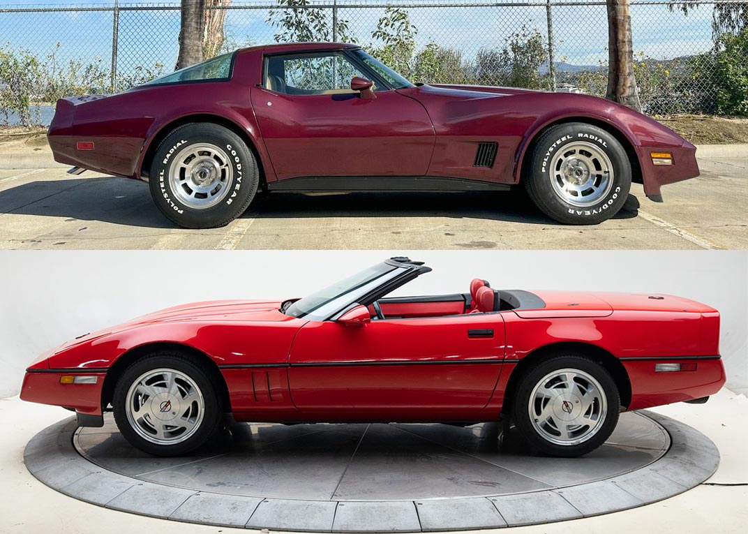 Which Low Mileage Corvette Time Machine Would You Choose, the 1981 Coupe or the 1989 Convertible?