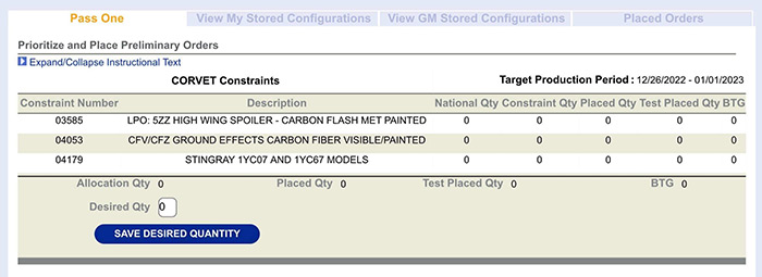 Constraint Report