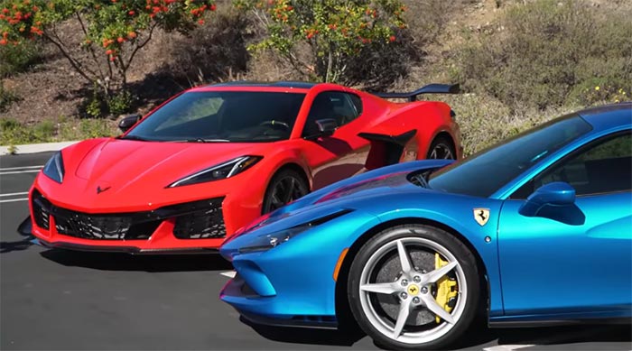 [VIDEO] C8 Corvette Z06 Compared with the Ferrari F8 Tributo