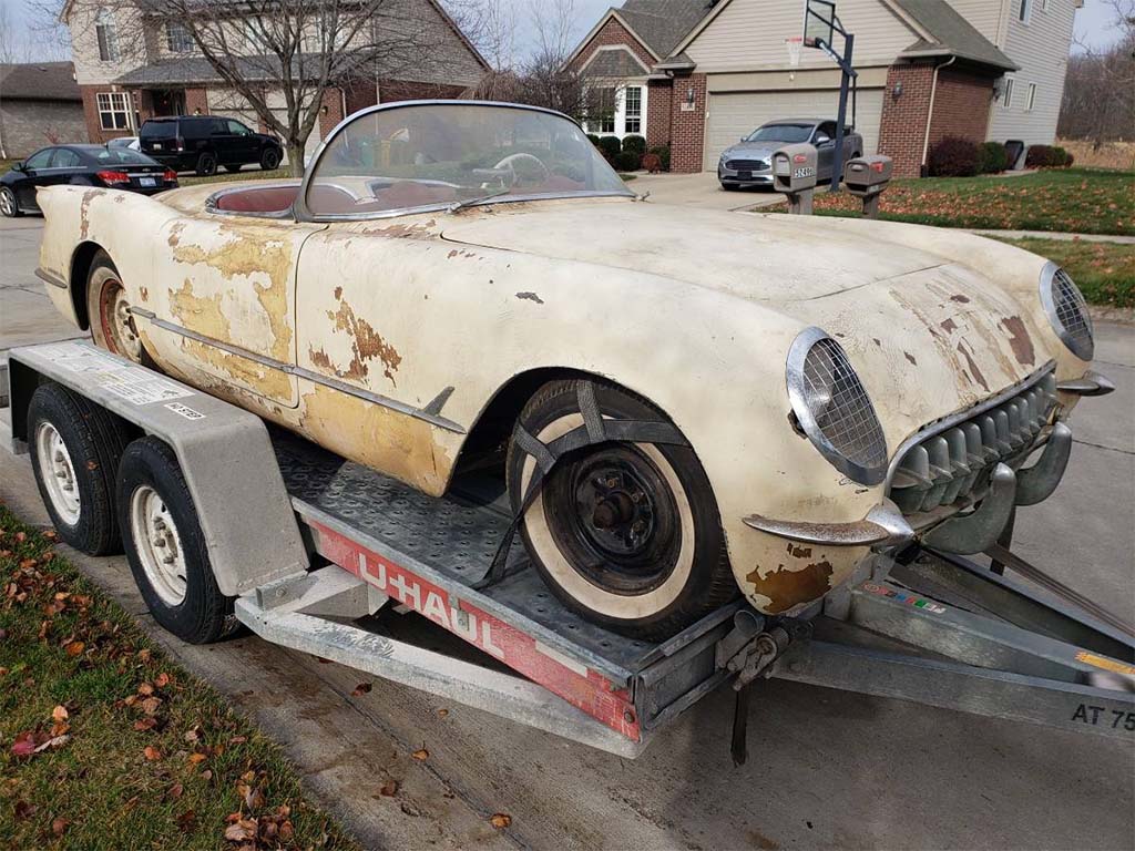 Corvettes for Sale: 1954 Corvette Has Been in Storage Since 1980