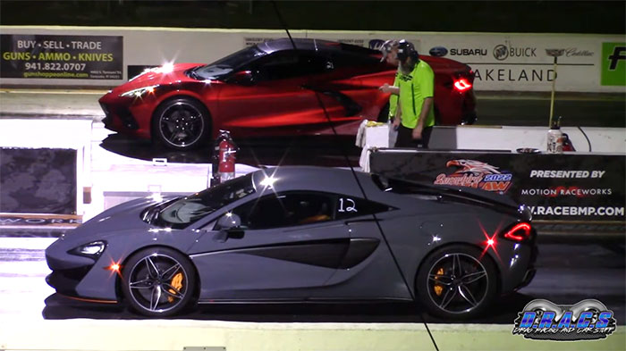 [VIDEO] C8 Stingray Lines Up the Competition, Knocks 'Em Down at the Drag Strip