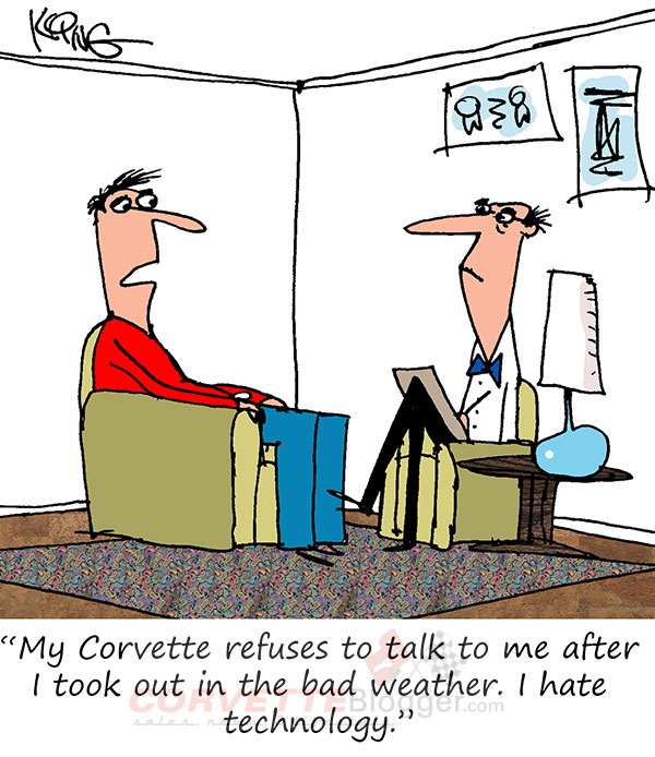 Saturday Morning Corvette Comic: When Your Smart Car Sends You to Therapy