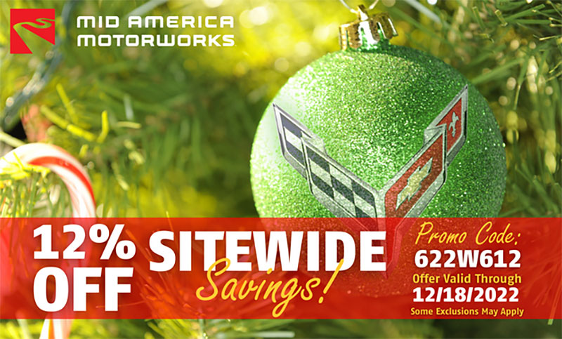 Save 12% Site-Wide on Last Minute Corvette Gifts at Mid America Motorworks
