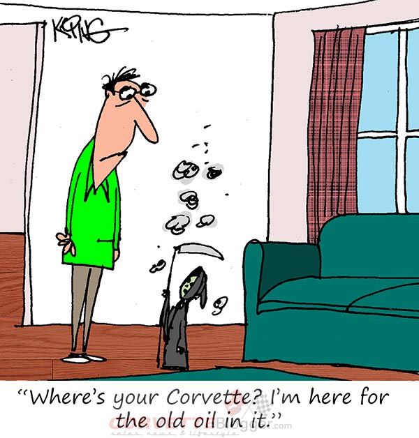 Saturday Morning Corvette Comic: When the Oil Reaper Comes for Your Corvette