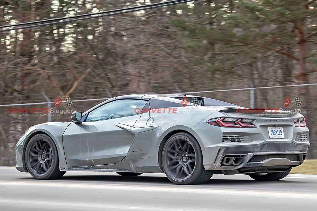[SPIED] 2024 Corvette E-Ray Convertible in Hypersonic Gray Captured on the Street