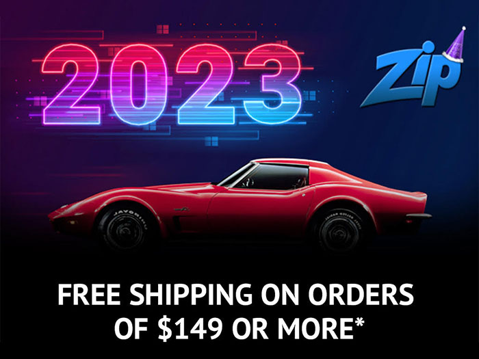Ring in the New Year with FREE SHIPPING from Zip Corvette!