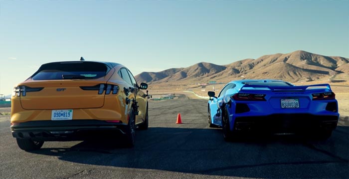 [VIDEO] It's the Mustang Mach-E vs the C8 Corvette At the Dragstrip