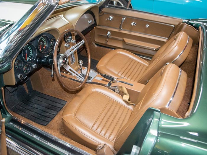 1967 Goodwood Green in Saddle 427/435 Convertible