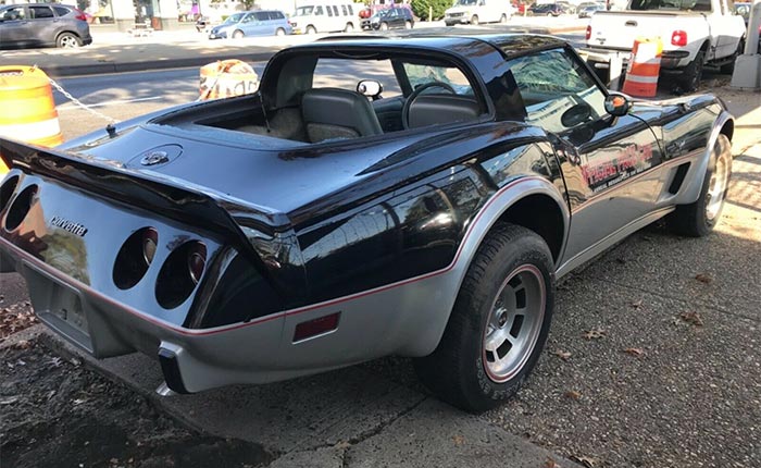 Corvettes for Sale: Tree-Damaged 1978 Corvette Indy Pace Car Offered for $11,950