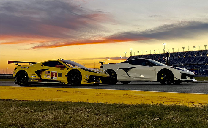 Two Of A Kind: The 2023 Corvette Z06 with the No.3 Corvette C8.R at Daytona