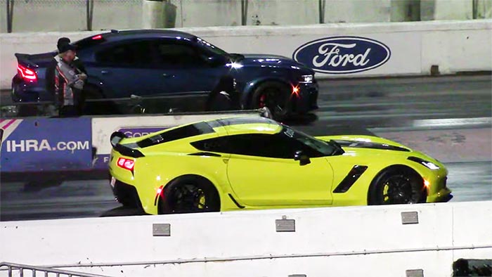 C7 Corvette Z06 Takes Down a Fox-Body Mustang and Dodge's Hellcats During a Good Night at the Track