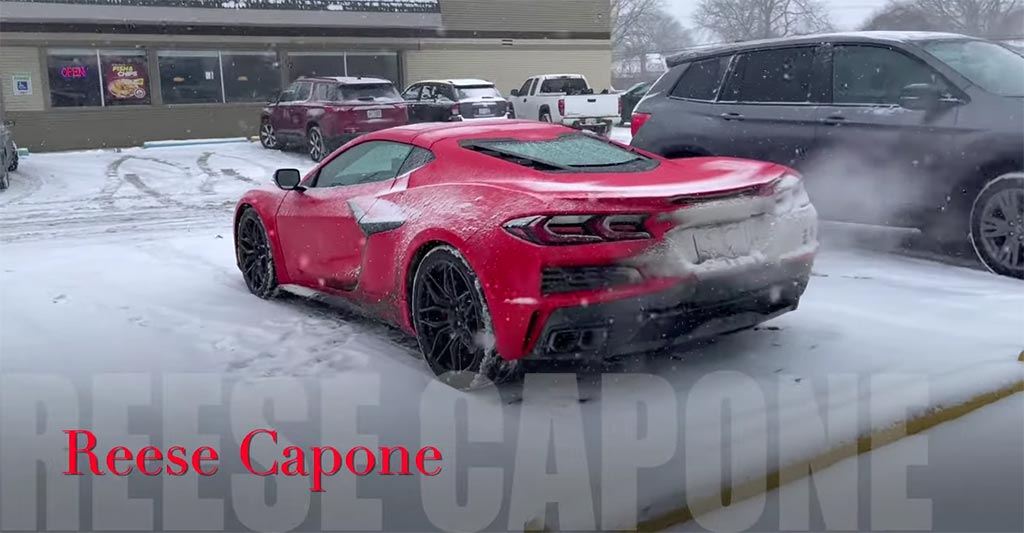 [SPIED] Here's a Cold Start from a 2023 Corvette Z06 in the Snow