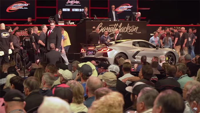 [VIDEO] Speed Phenom Watches a 2022 Corvette C8.R Edition Sell for $300K at Barrett-Jackson
