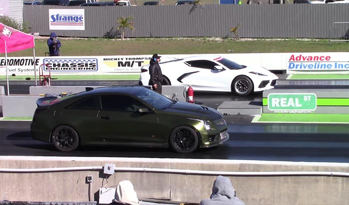 [VIDEO] C8 Corvette Stingray with Bolt-Ons vs Tuned Cadillac ATS-V at the Dragstrip