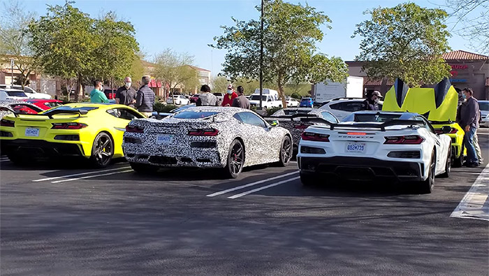 [SPIED] 2023 Corvette Z06 Engineering Group is Captured in Parking Lot - Revs Included!