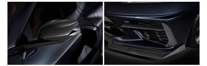 Carbon Fiber Outside Mirror Covers (5JR) and the Carbon Fiber Grille Inserts (RZ9)