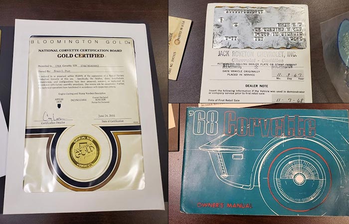 Online Auction House ACC Offering Oldest Known C3 Corvette, 1968 VIN 002