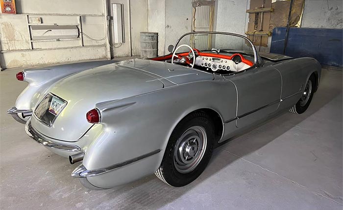 Corvettes for Sale: Two-Owner Silver 1954 Corvette Roadster