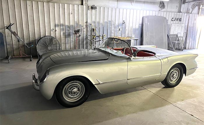 Corvettes for Sale: Two-Owner Silver 1954 Corvette Roadster